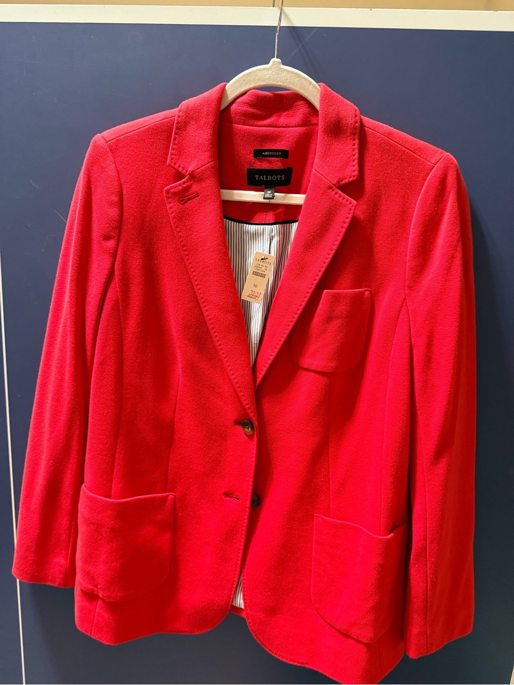 Talbots Bright Red Women's Single-Breasted Blazer